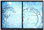 PAYS BAS 2 timbres de Nol de 2007 oblitrs TB