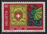 Suisse 1971; Y&T n 875 **; 30c, Expo philatlique de Ble