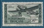 Afrique Equatoriale Franaise Poste arienne N41 Avion Stanley-Pool 50F neuf**
