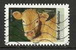 France timbre n 1391 oblitr anne 2017  Blonde d'Aquitaine , Veau