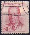 Tchcoslovaquie 1953  - Prsident Antonn Zpotock, 60h, 2 nuances - YT 721 