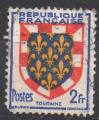FRANCE N 902 o Y&T 1951 Armoiries de provinces Touraine