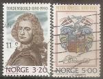 norvege - n 1003/1004  la paire oblitere - 1990
