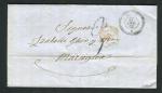 Rare lettre du BFE de Tunis pour Marseille ( 1863 ) - Taxe 3 Décimes