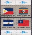 N.U./U.N. (New York) 1982 - Srie Drapeaux/Flags Set -YT 373-76/Sc 382-85 (tab)