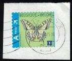 Belgique Oblitr Used Butterfly Papillon sur fragment