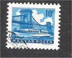 Hungary - Scott 1507  ship / bateau / bridge / pont