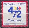 Timbre oblitr n 1636(Yvert) Colombie 2011 - Timbre pour colis postaux