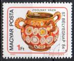 HONGRIE N 2924 o Y&T 1984 Journe du timbre vase  4 anses