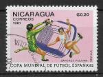NICARAGUA - 1981 - Yt n 1146 - Ob - Coupe du monde football ; Espagne ; stade S