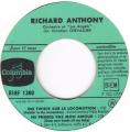 EP 45 RPM (7")  Richard Anthony  "  On twiste sur le loco-motion  "