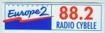 EUROPE 2  / 88,2  RADIO CYBELLE  / autocollant / RADIO