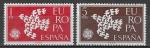 ESPAGNE N1044/1045* (europa 1961) - COTE 0.80 