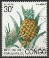 Timbre oblitr n 359(Yvert) Congo 1975 - Fruits du Congo, ananas
