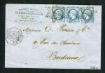 Rare lettre de Paris pour Bordeaux ( 1864 ) - Cachet de Levée Exceptionnelle 