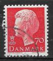 DANEMARK - 1974 - Yt n 568 - Ob - Srie Reine Margrethe II 70o rouge; queen