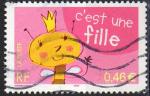 France 2002; Y&T n 3463; 0,46 timbres pour les naissances; C'est une fille