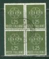 Italie 1959 Y&T 804 oblitr Bloc de 4 timbres EUROPA