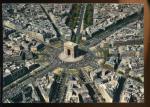  CPM neuve 75 PARIS vue arienne Place Charles de Gaulle et l'Arc de Triomphe