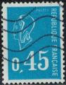 France 1971 Oblitéré Used Marianne Type Béquet 0,45F Bleu Y&T FR 1663 SU