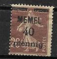 Memel - 1920 - YT n°  22  *