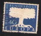 Allemagne 1957 Oblitr Rond Used Stamp C.E.P.T. Europa Arbre Tree