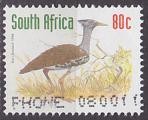 Timbre oblitr n 1016(Yvert) Afrique du Sud 1998 - Oiseau, outarde
