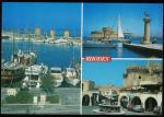 Grce Carte Postale CP Postcard 3 vues du Port et de la Vieille Ville Rhodes