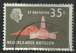 Antilles Neerlandaises 1958; Y&T n 269A; 35c, monument  Saint Eustache