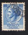 Italie 1968 Oblitr rond Used Stamp Monnaie de Syracuse Coin 60 Lire Bleu