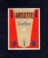 Ancienne tiquette d'alcool , de vin : Anisette surfine