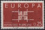 1963 FRANCE obl 1396 TB