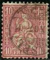 Suiza 1867-78.- Helvetia sentada. Y&T 43. Scott 53. Michel 30.