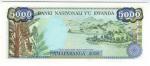 **   RWANDA     5000  francs   1988   p-22a    UNC   **