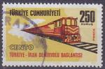 Timbre oblitr n 2009(Yvert) Turquie 1971 - Rail, ligne Turquie-Iran