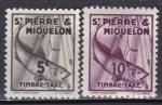 St PIERRE et MIQUELON  Taxe N 32/33 de 1938 neufs(*)