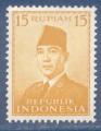 Indonsie N68 Sukarno 15r ocre neuf**