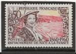 FRANCE ANNEE 1960  Y.T N1248 obli cote    cachet ROND
