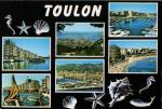  TOULON (83) - Multi-vues : vue gnrale, les quais, le Mourillon plage, le port