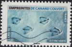 France 2021 Oblitéré Empreintes d'animaux Empreintes de canard colvert Y&T 1959