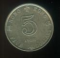Pice Monnaie HONG KONG   5 Dollars 1988  pices / monnaies