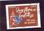nouveaut 2024 Jeux floraux de Toulouse 700 ans de posie tampon rond