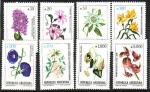 Argentine  lot de 8 timbres fleurs  N**