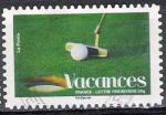 France 2008; Y&T n 4191; lettre 20g, terrain de golf, carnet vacances