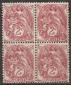 france - 108  bloc de 4 timbres neufs sans gomme - 1900