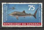 Sngal 1973; Y&T n PA 127; 75F poisson, requin baleine