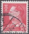 DANEMARK - 1961/62 - Yt n 399 - Ob - Roi Frdrik IX 30o rouge ; king