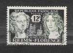 FRANCIA  Y&T n° 1061 Jumelage Reims - Florence - anno  1956  USATO