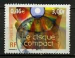 FRANCE 2001 / YT 3376  LE DISQUE COMPACT  OBL.RONDE
