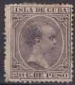 1890 CUBA obl 78 dents courtes